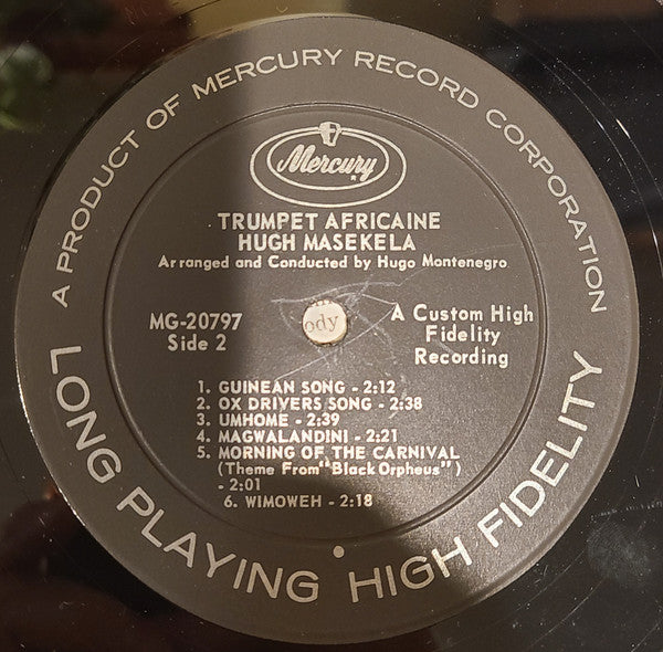 Hugh Masekela : Trumpet Africaine (LP, Album, Mono)