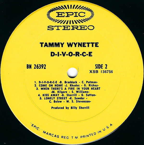 Tammy Wynette : D-I-V-O-R-C-E (LP, Album, Pit)