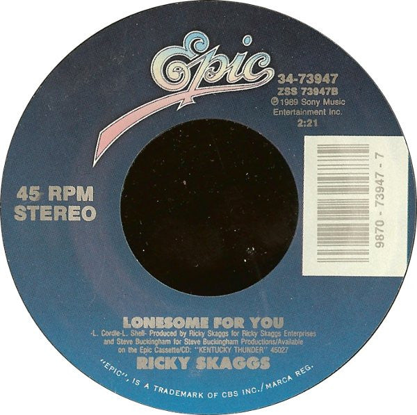 Ricky Skaggs : Life's Too Long (To Live Like This) (7", Single)