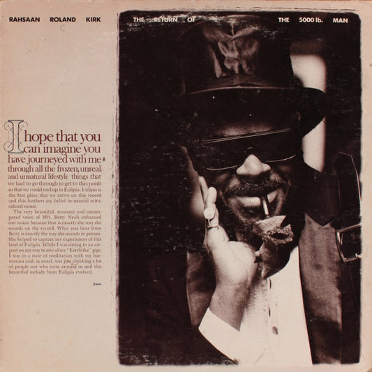 Rahsaan Roland Kirk* : The Return Of The 5000 Lb. Man (LP, Album, Promo)