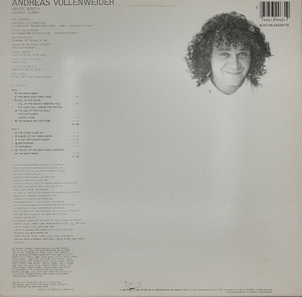 Andreas Vollenweider : White Winds (Seeker's Journey) (LP, Album, Pit)