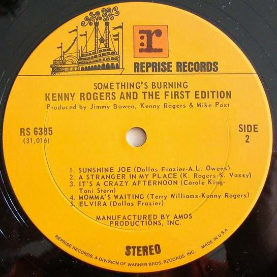 Kenny Rogers And The First Edition* : Something's Burning (LP, Album, RE, Ter)