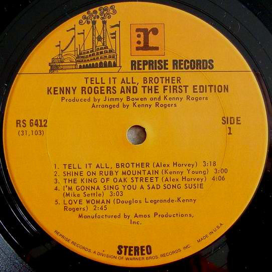 Kenny Rogers & The First Edition : Tell It All, Brother (LP, Album, Ter)