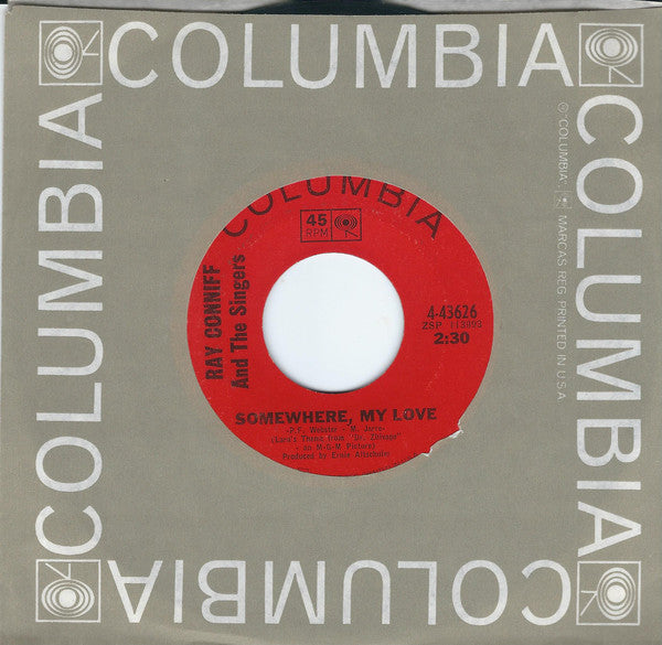 Ray Conniff And The Singers / Ray Conniff His Orchestra And Chorus* : Somewhere, My Love / Midsummer In Sweden (7", Styrene, Ter)