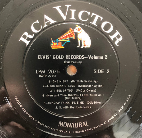 Elvis Presley : 50,000,000 Elvis Fans Can't Be Wrong (Elvis' Gold Records - Volume 2) (LP, Album, Comp, Mono, RE, Ind)