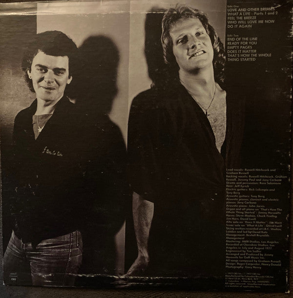 Air Supply : Love And Other Bruises (LP, Album, Ter)
