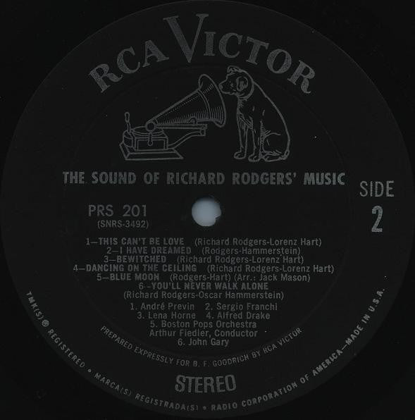 Various : The Sound Of Richard Rodgers' Music - Great Hits From The Great White Way (LP, Comp)