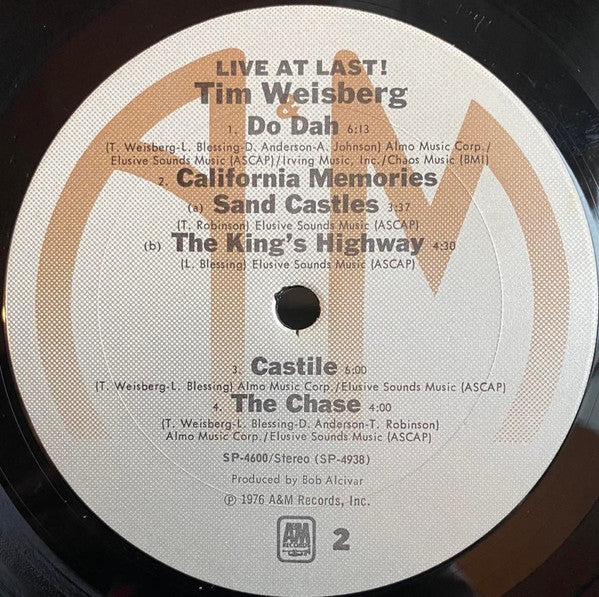 Tim Weisberg : Live At Last! (LP, Album, Pit)