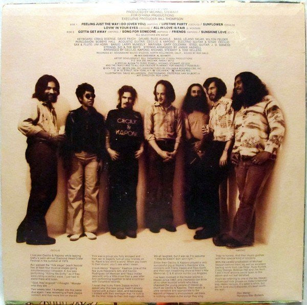 Cecilio & Kapono : Cecilio & Kapono (LP, Album, San)