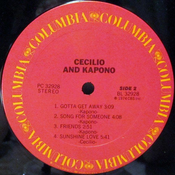 Cecilio & Kapono : Cecilio & Kapono (LP, Album, San)