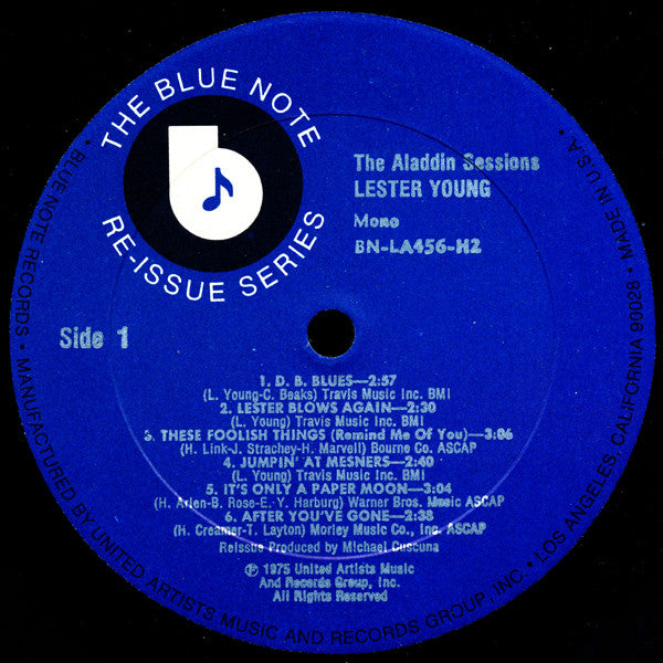 Lester Young : The Aladdin Sessions (2xLP, Comp, Mono)