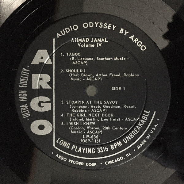 Ahmad Jamal* : Volume IV (LP, Mono)