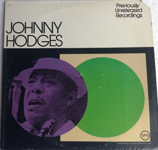 Johnny Hodges : Previously Unreleased Recordings (LP, Album)