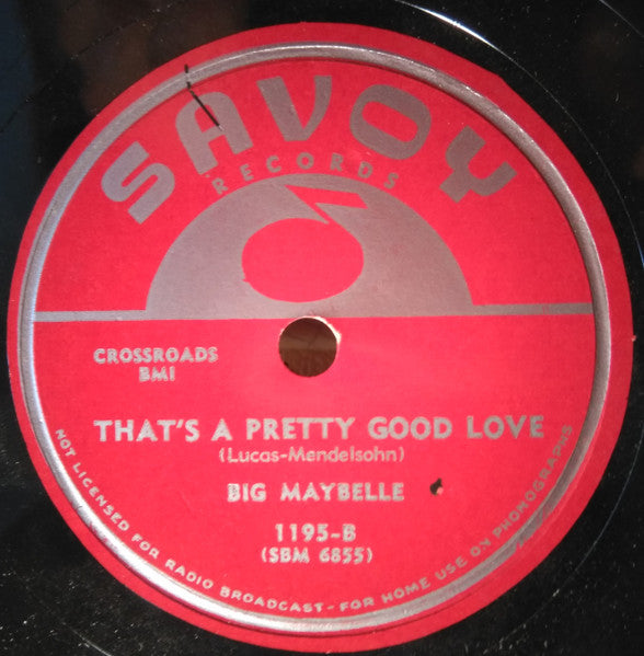 Big Maybelle : Candy / That's A Pretty Good Love (10")