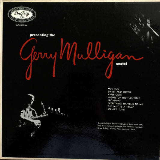 The Gerry Mulligan Sextet* : Presenting The Gerry Mulligan Sextet (LP, Album, Mono, Ind)