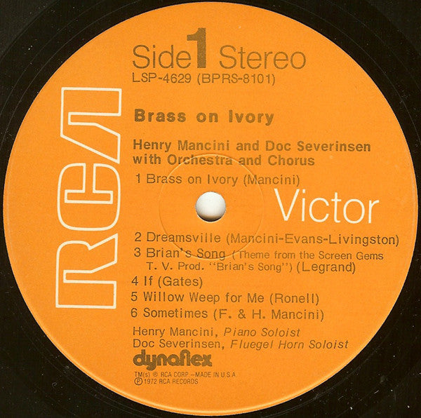 Henry Mancini & Doc Severinsen : Brass On Ivory (LP, Album)