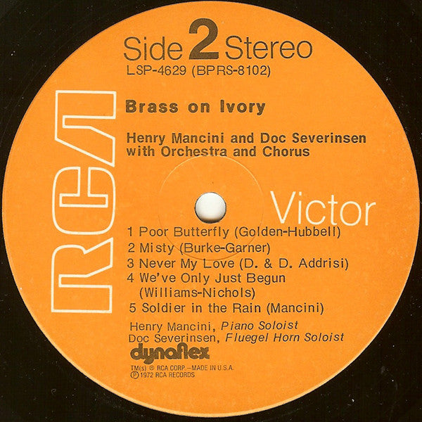 Henry Mancini & Doc Severinsen : Brass On Ivory (LP, Album)