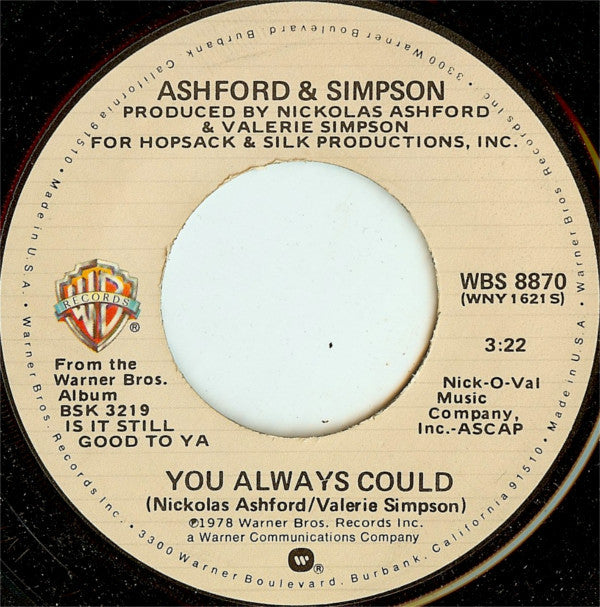 Ashford & Simpson : Found A Cure (7", Single, 0-J)
