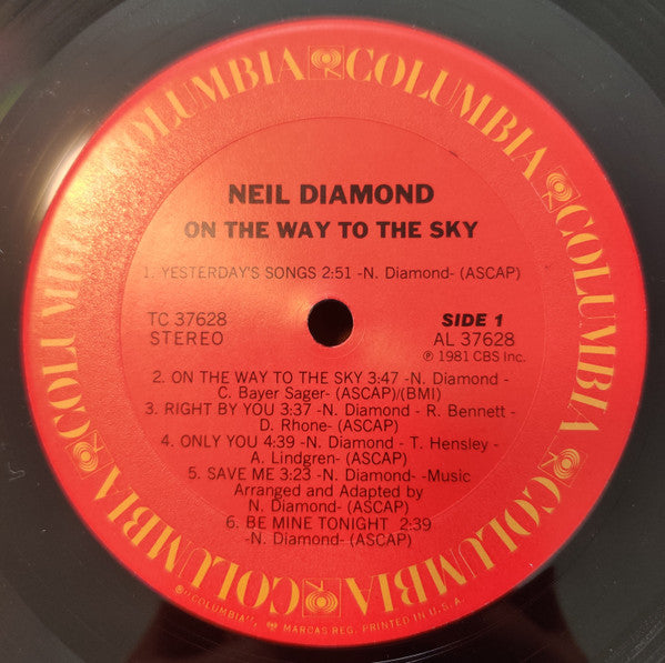 Neil Diamond : On The Way To The Sky (LP, Album)
