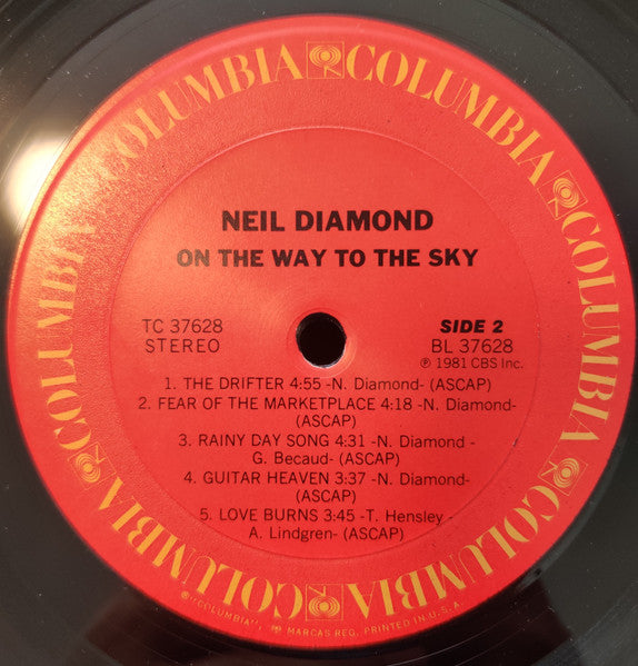 Neil Diamond : On The Way To The Sky (LP, Album)