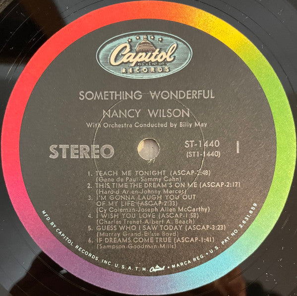Nancy Wilson : Something Wonderful (LP, Album, Scr)