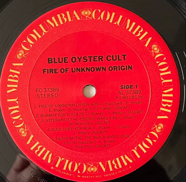 Blue Öyster Cult : Fire Of Unknown Origin (LP, Album, Pit)