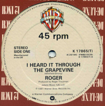 Roger* : I Heard It Through The Grapevine (12", Single)