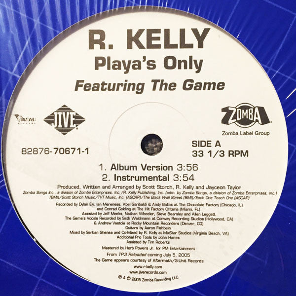 R. Kelly : Playa's Only (12", Single)