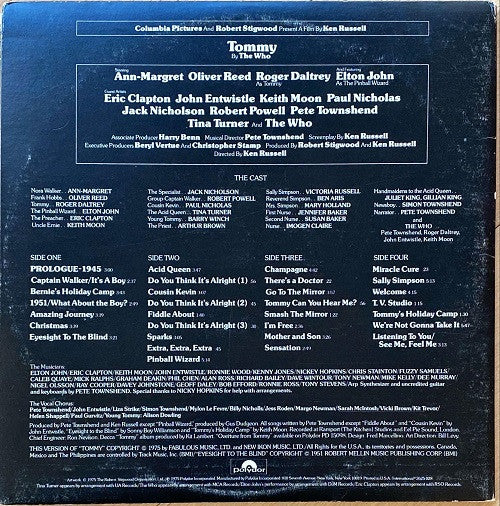 Various : Tommy (Original Soundtrack Recording) (2xLP, Album)