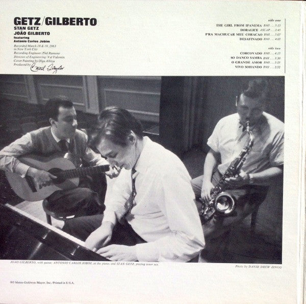 Stan Getz / João Gilberto Featuring Antonio Carlos Jobim : Getz / Gilberto (LP, Album, Gat)