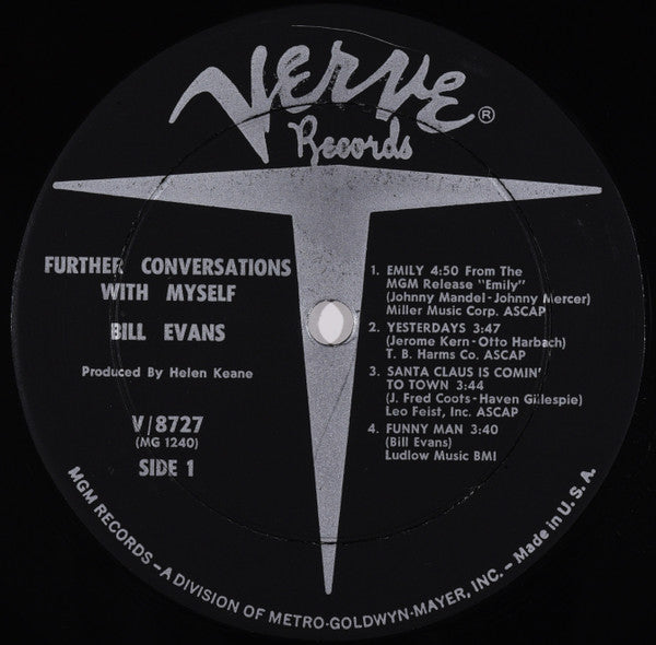 Bill Evans : Further Conversations With Myself (LP, Album, Mono, Gat)