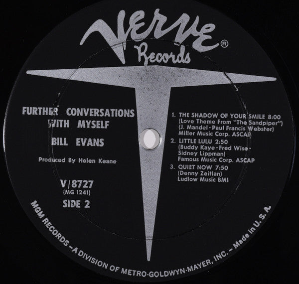 Bill Evans : Further Conversations With Myself (LP, Album, Mono, Gat)