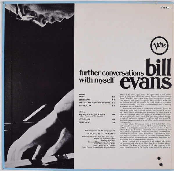 Bill Evans : Further Conversations With Myself (LP, Album, Mono, Gat)