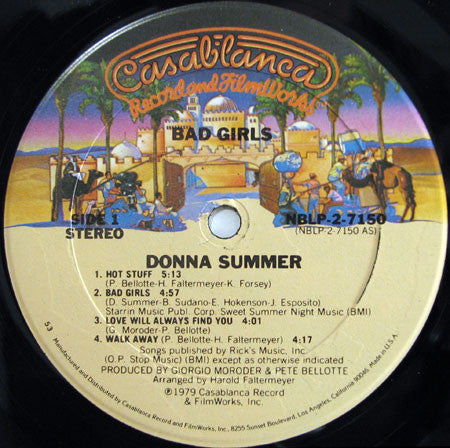 Donna Summer : Bad Girls (2xLP, Album, 53 )