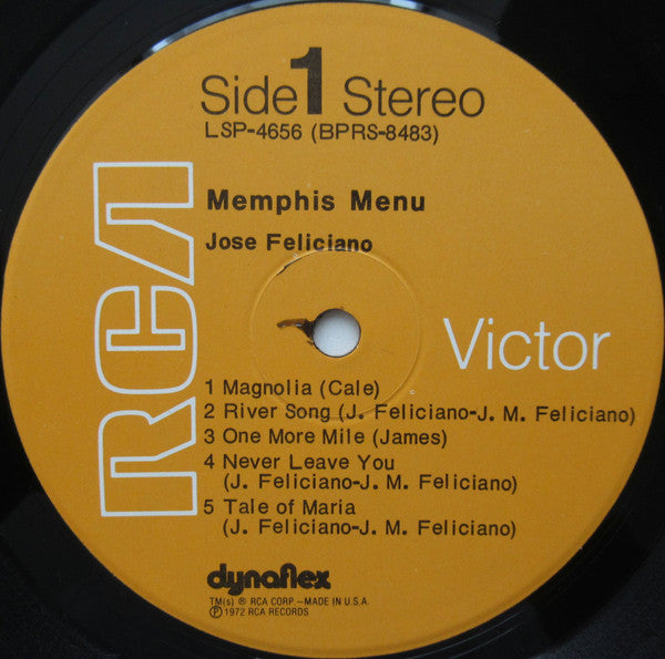 José Feliciano : Memphis Menu (LP, Album, Hol)