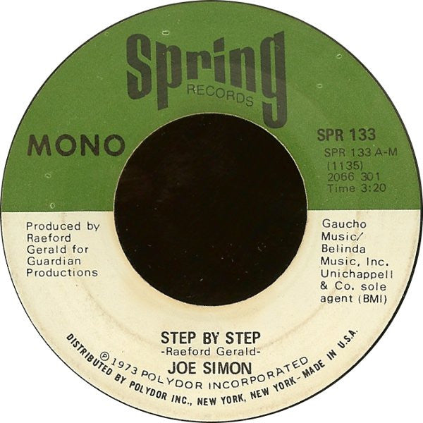 Joe Simon : Step By Step (7", Mono)