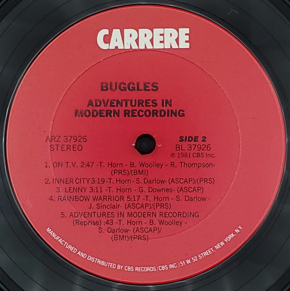 Buggles* : Adventures In Modern Recording (LP, Album, Car)