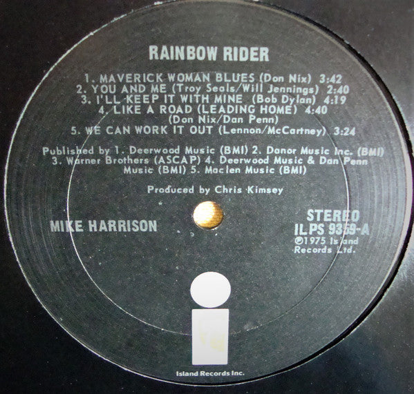 Mike Harrison (2) : Rainbow Rider (LP, Album)
