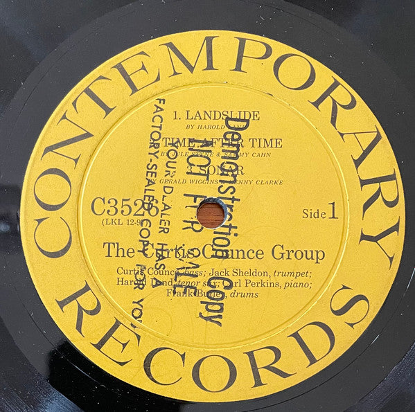 The Curtis Counce Group : The Curtis Counce Group (LP, Album, Mono, Promo)