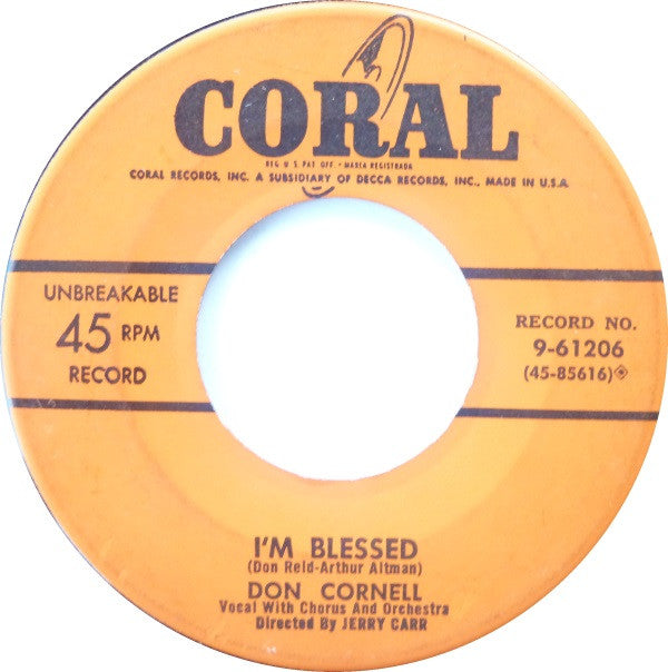 Don Cornell : Hold My Hand / I'm Blessed (7", Single)