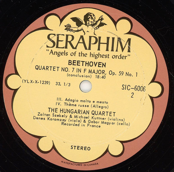 Beethoven*, The Hungarian Quartet : The Middle Quartets Nos. 7-11, The Complete Quartets, Vol. 2 (3xLP + Box)