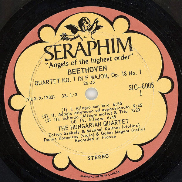 Beethoven*, The Hungarian Quartet : The Early Quartets (The Complete String Quartets, Vol. 1: Nos. 1-6) (3xLP + Box)