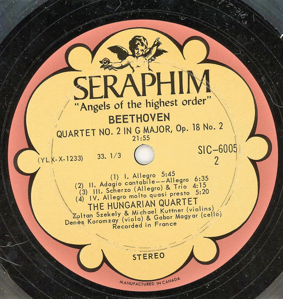 Beethoven*, The Hungarian Quartet : The Early Quartets (The Complete String Quartets, Vol. 1: Nos. 1-6) (3xLP + Box)