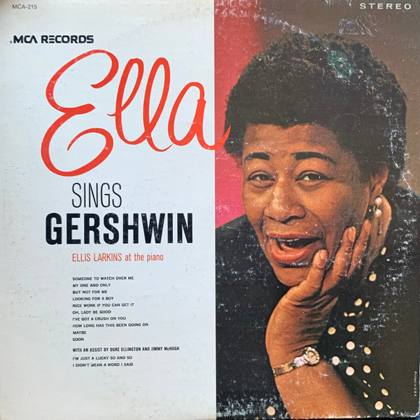 Ella Fitzgerald, Ellis Larkins At The Piano* : Ella Sings Gershwin (With An Assist By Duke Ellington And Jimmy McHugh) (LP, Album, RE, Pin)