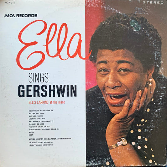 Ella Fitzgerald, Ellis Larkins At The Piano* : Ella Sings Gershwin (With An Assist By Duke Ellington And Jimmy McHugh) (LP, Album, RE, Pin)