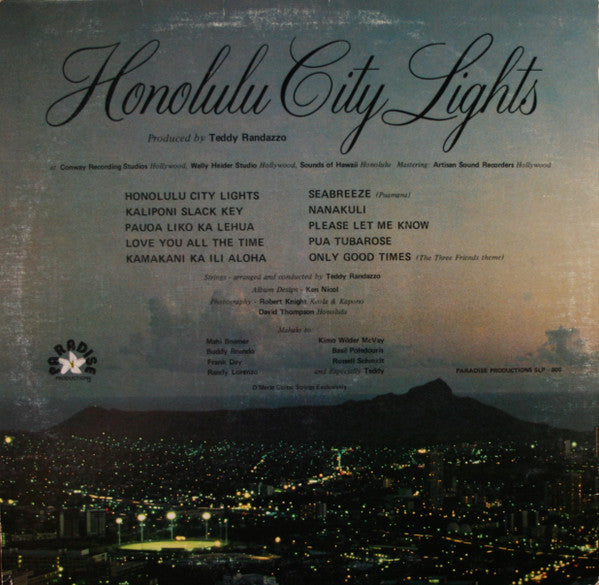 Keola & Kapono Beamer : Honolulu City Lights (LP, Album, Blu)
