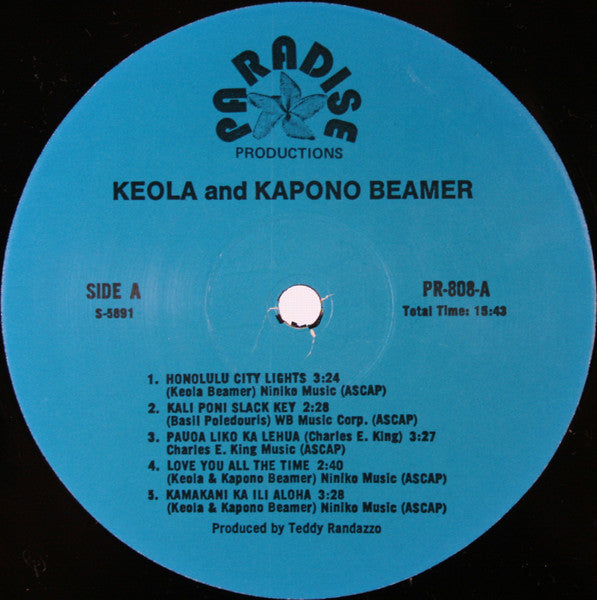 Keola & Kapono Beamer : Honolulu City Lights (LP, Album, Blu)