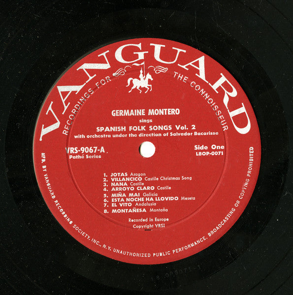 Germaine Montero : Spanish Folk Songs Vol. II (LP)