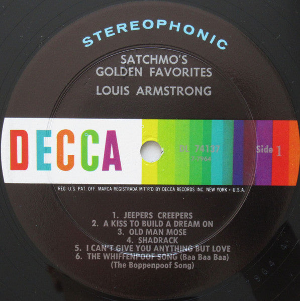 Louis Armstrong : Satchmo's Golden Favorites (LP, Pin)