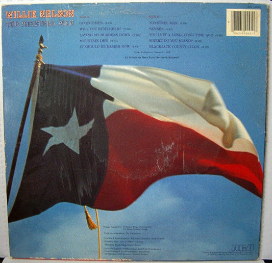 Willie Nelson : The Minstrel Man (LP, Album, Comp, Ind)